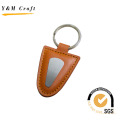 Top Sale Blank Metal PU Leather Key Ring for Car